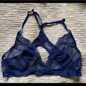 Blue lace bralette